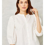 Cartolina Reese Top Cotton Poplin Blanc de Blanc