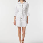 Livia Dress White Denim