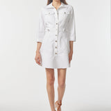 Livia Dress White Denim