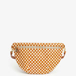 Le Grande Fanny Pack Natural and Cream Woven Checker