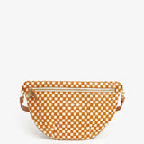Le Grande Fanny Pack Natural and Cream Woven Checker