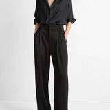 Satin Wide Leg Black