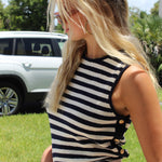 FRAME Mariner Sweater Tank Navy