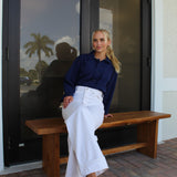 The Great. Railway Shirt French Blue