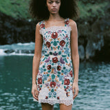 Katharine Embroidery Mini Dress Multi