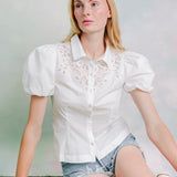 Short Sleeve Callum Top White