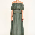 Verona Skirt in Verde Fossil