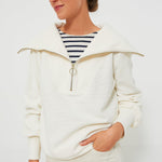 Vine Half Zip Ivory