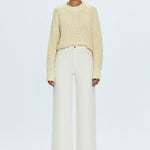 Lana High Rise Ultra Wide Jean Ecru