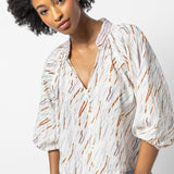 Lilla P Easy Button Raglan Top Wave Print