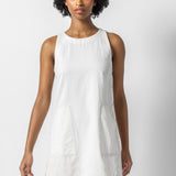 Lilla P Side Button Canvas Dress