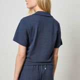 Polo Popover Top Dark Navy
