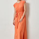 Saddle Sleeve Maxi Dress Tangerine
