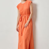 Saddle Sleeve Maxi Dress Tangerine