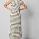 Henley Maxi Dress Kelp Green