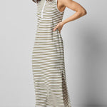 Henley Maxi Dress Kelp Green