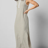 Henley Maxi Dress Kelp Green