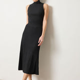 Straight Rib Skirt Black