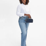Petite Claudine Bright Navy Suede