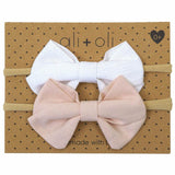 Ali + Oli Headband Bow Set Pink