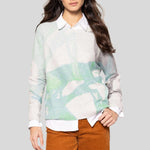 Painter's Punch Long Sleeve Sweater Blue Hues