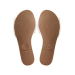 Gold Raffie Bow Arched Flip Flop