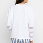 Mesh Fest Tee V Neck White