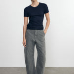 Silk Knit Essential S/S Indigo