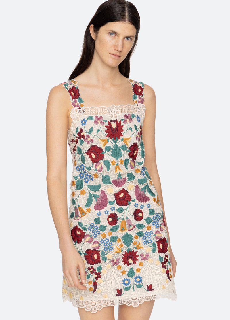 Katharine Embroidery Mini Dress Multi Katharine Embroidery Mini Dress Multi