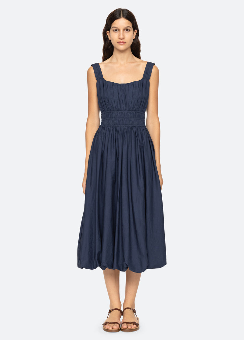 Sea Emmet Midi Bubble Dress - Navy S Sea Emmet Midi Bubble Dress - Navy S