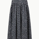 Procida Skirt Black Woodblock Floral