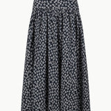 Procida Skirt Black Woodblock Floral