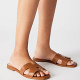 Hadyn Cognac Leather Sandal