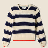 Birds of Paradis Ryann Sweater Navy and Ecru