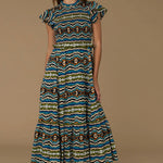 Elizabeth James Lila Dress Ikat Stripe