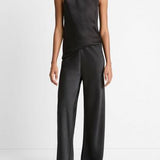 Cowl Neck Bias Top Black