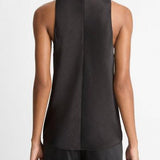 Cowl Neck Bias Top Black