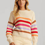 525 Ida: Stripe Button Shoulder Pullover