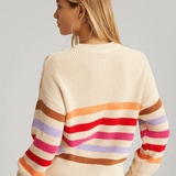 525 Ida: Stripe Button Shoulder Pullover