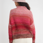 525 Valerie: Ombre Mockneck Pullover Toasted Almond Multi