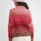 525 Valerie: Ombre Mockneck Pullover Toasted Almond Multi