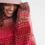 525 Valerie: Ombre Mockneck Pullover Toasted Almond Multi