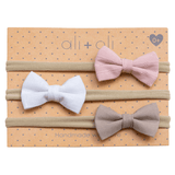 Ali + Oli Headband Bow Set Horizon