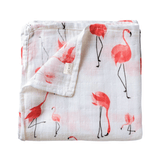 Ali + Oli Muslin Swaddle Blanket Flamingo