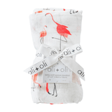 Ali + Oli Muslin Swaddle Blanket Flamingo