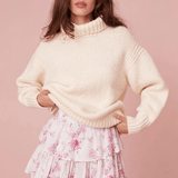 LoveShackFancy Ruffle Mini Floral Skirt Pink