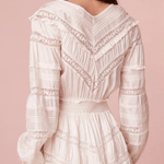 LoveShackFancy Jones Mini Dress Antique White