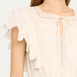 LoveShackFancy Darryl Dress Antique White