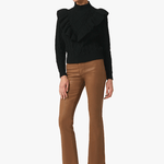 The Callie Coated Leather Brown