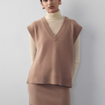 White + Warren Cashmere Rib Trim Vest